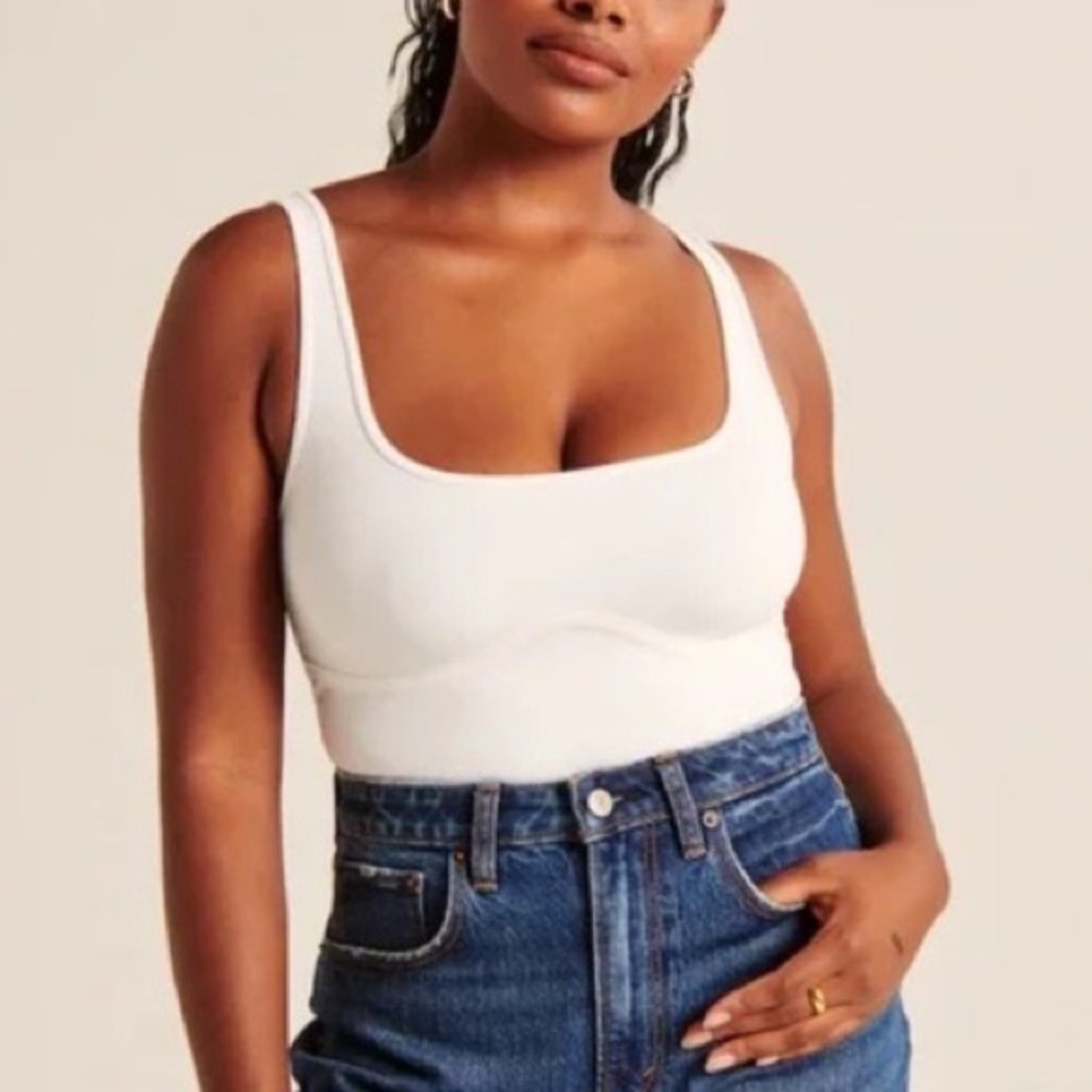 A&F Double-Layered Seamless Fabric Corset Tank